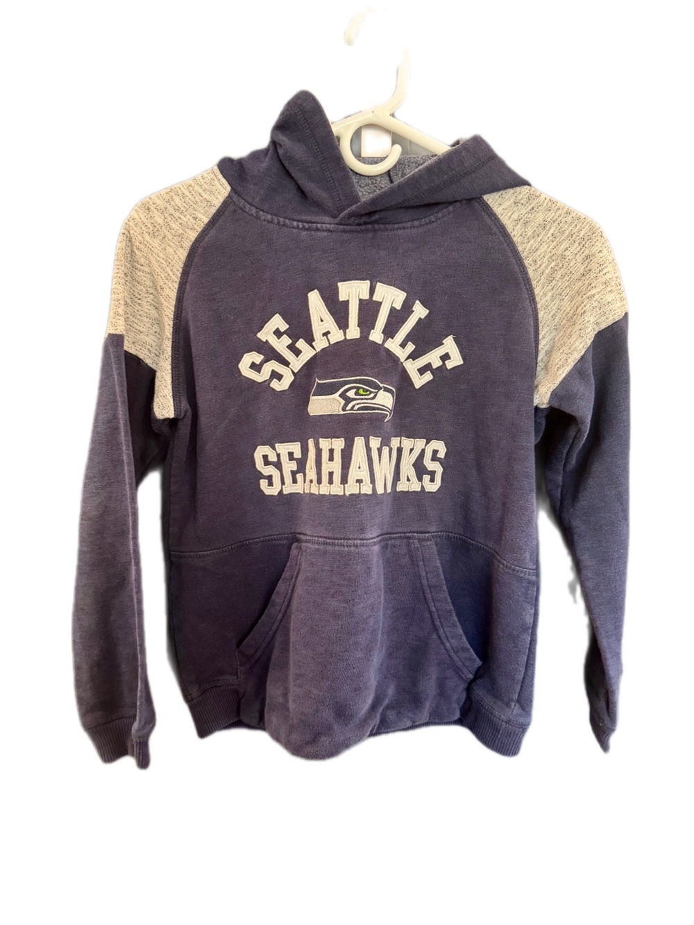 NFL Seattle Seahawks Blue and Gray Kids Hoodie Size M